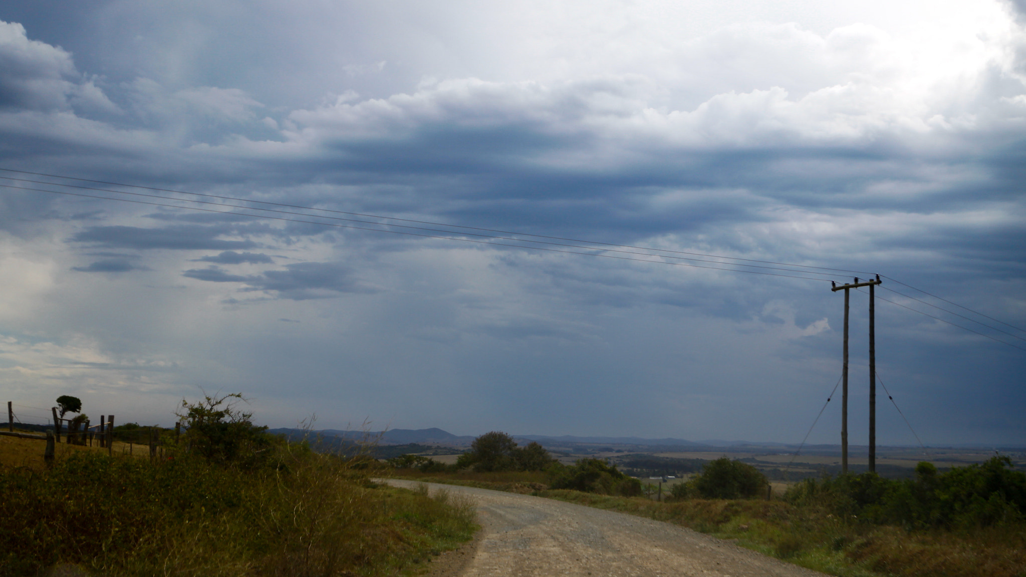 Canon EOS 50D + Canon EF 300mm f/2.8L sample photo. Thunder clouds in the sky on the road   photography