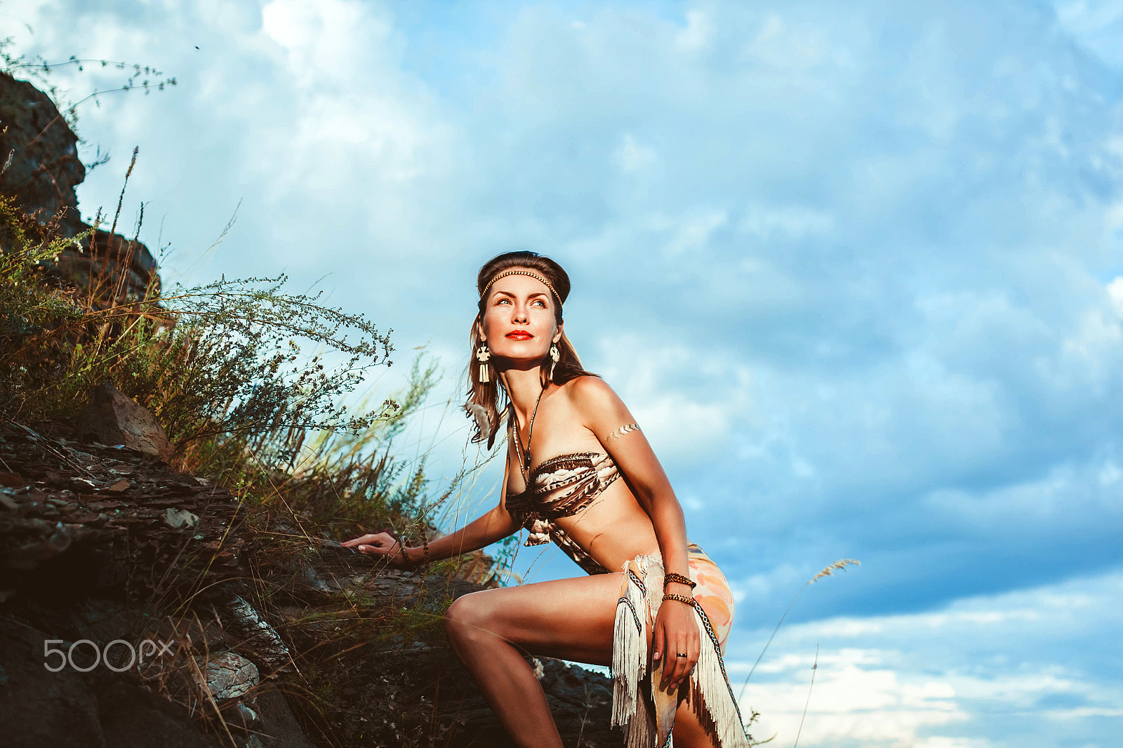 Sigma 30mm F1.4 EX DC HSM sample photo. Girl amazon sitting on a rock photography