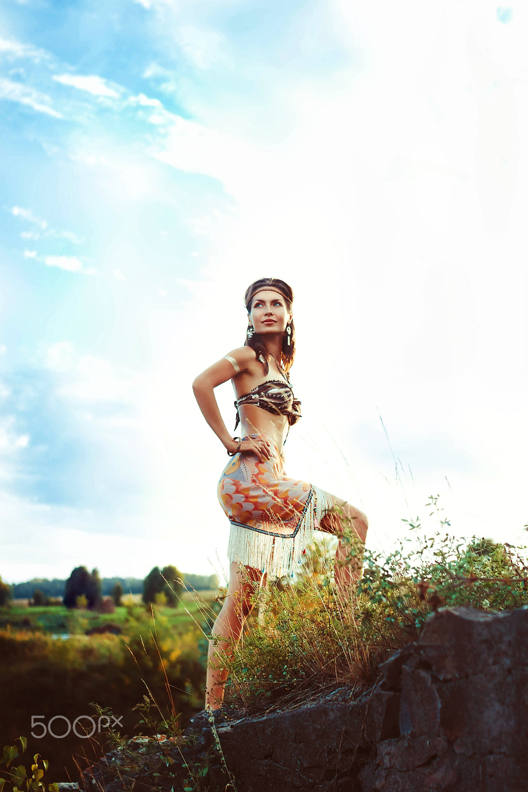 Sigma 30mm F1.4 EX DC HSM sample photo. Girl amazon sitting on a rock photography