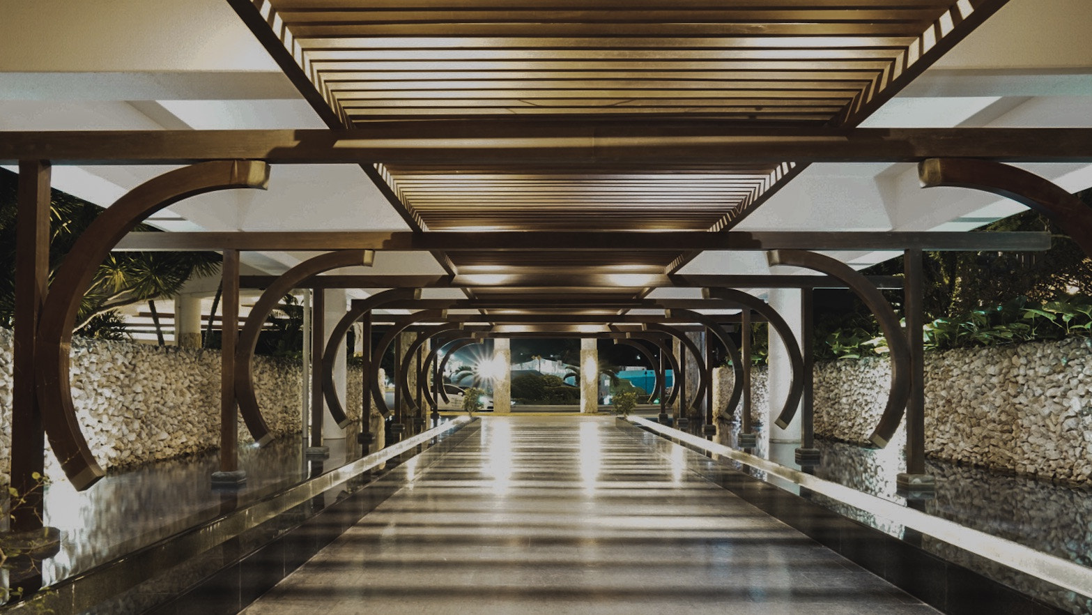 Sony a7 II sample photo. Entrance of hotel nikko at guam photography