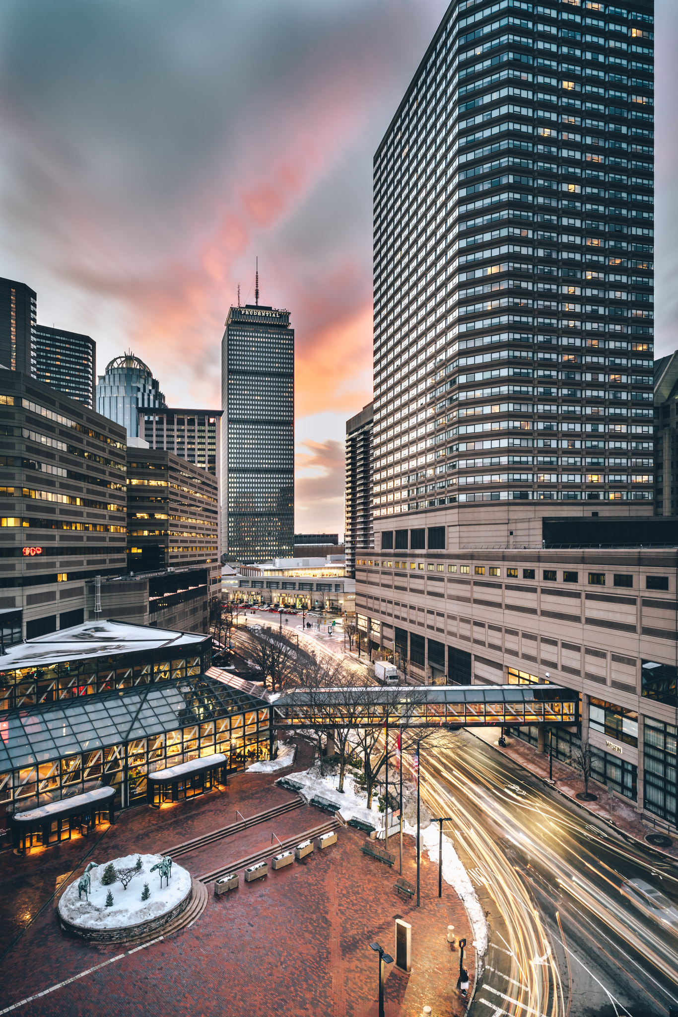 E 21mm F2.8 sample photo. Boston's sunset photography