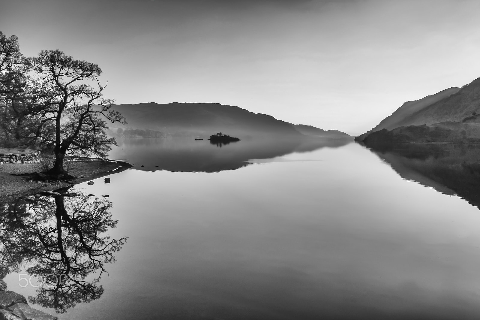 Canon EOS-1D Mark III sample photo. Ullswater mono photography