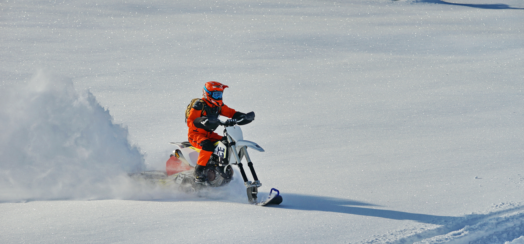 Sony a99 II sample photo. Snowbike photography