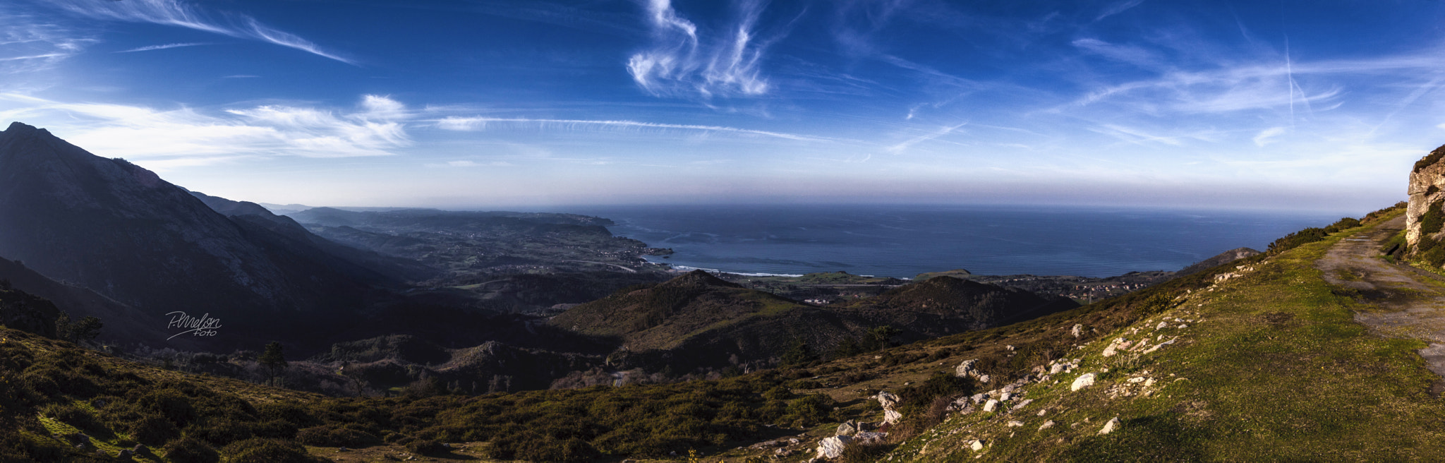 Tamron 16-300mm F3.5-6.3 Di II VC PZD Macro sample photo. Costa asturiana desde el fitu 4 img pano photography