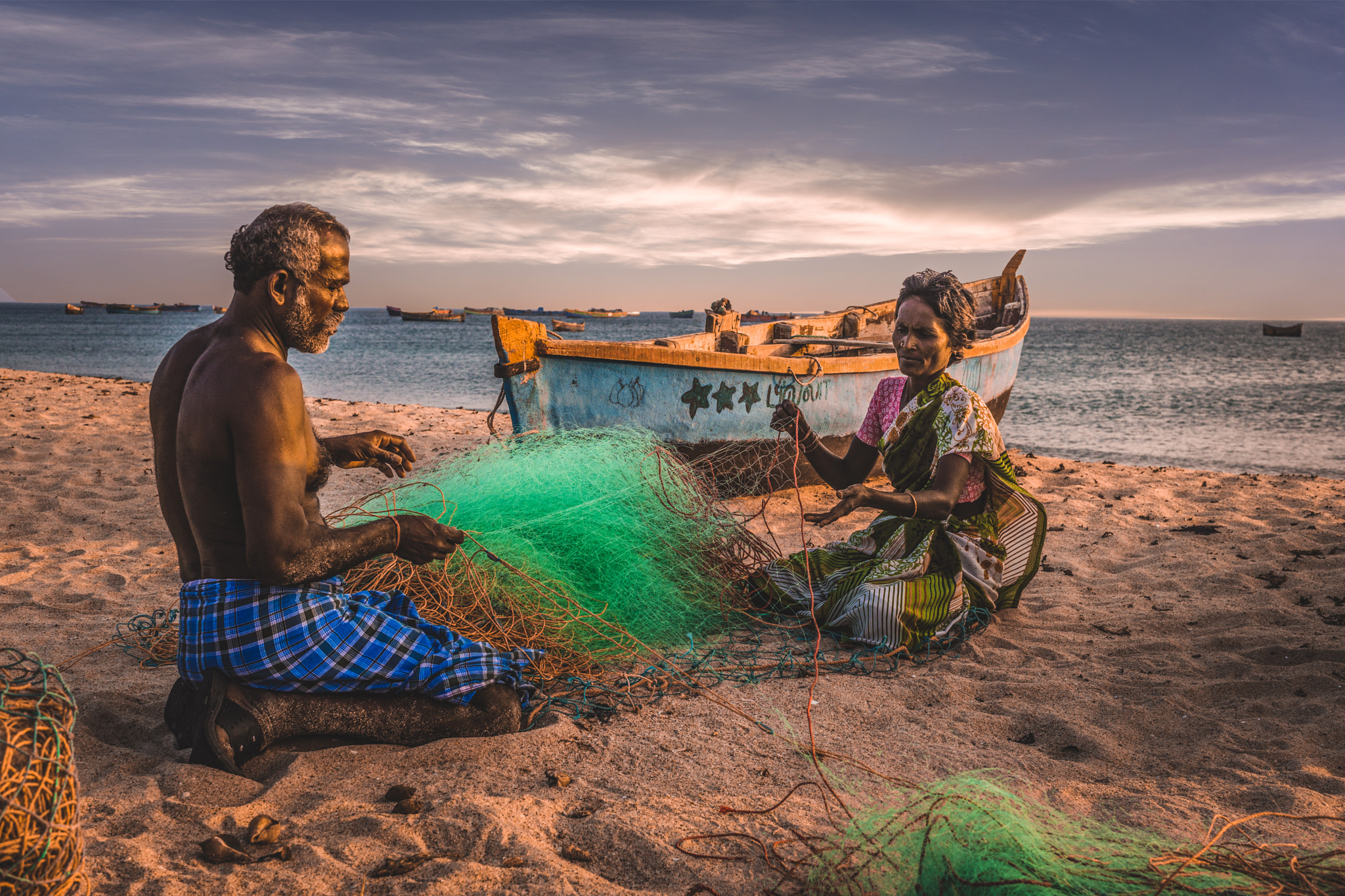 Sony a6000 + Sigma 30mm F2.8 EX DN sample photo. Fishermen of dhanuskodi photography