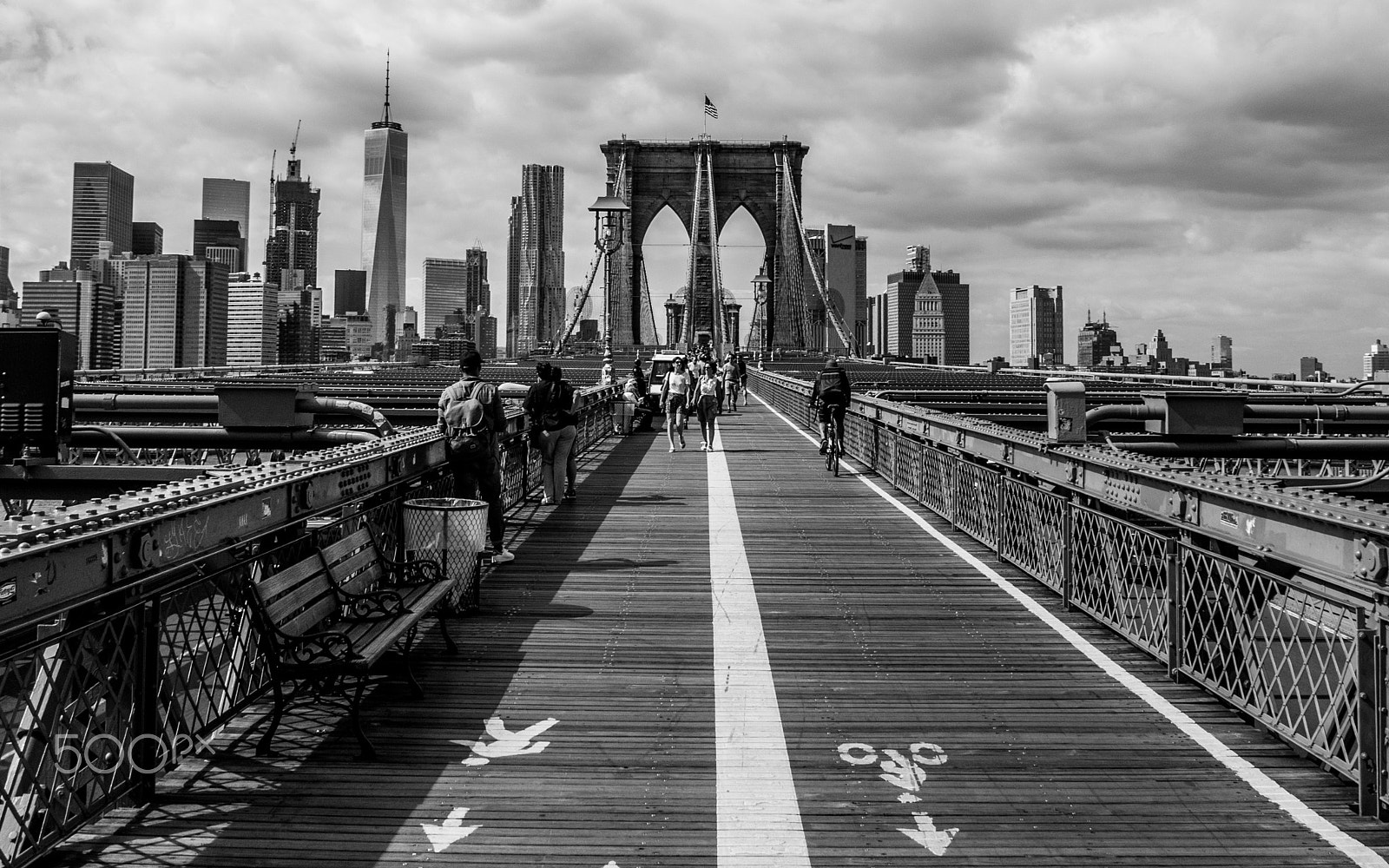 Panasonic Lumix DMC-GF6 + Panasonic Lumix G Vario 14-140mm F3.5-5.6 ASPH Power O.I.S sample photo. Brooklyn bridge photography