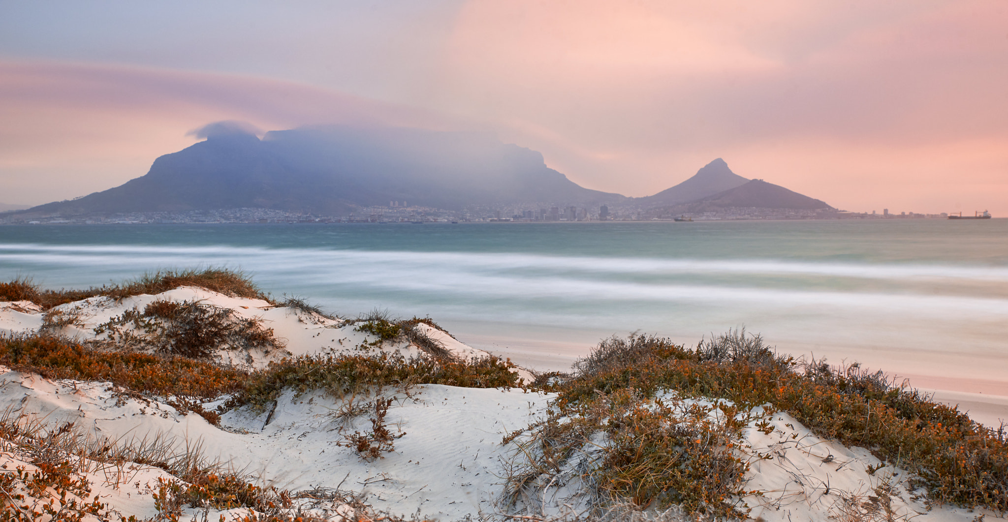 Nikon D750 + Tamron SP 24-70mm F2.8 Di VC USD sample photo. Pink sky || blouberg beach, cape town, south afric photography