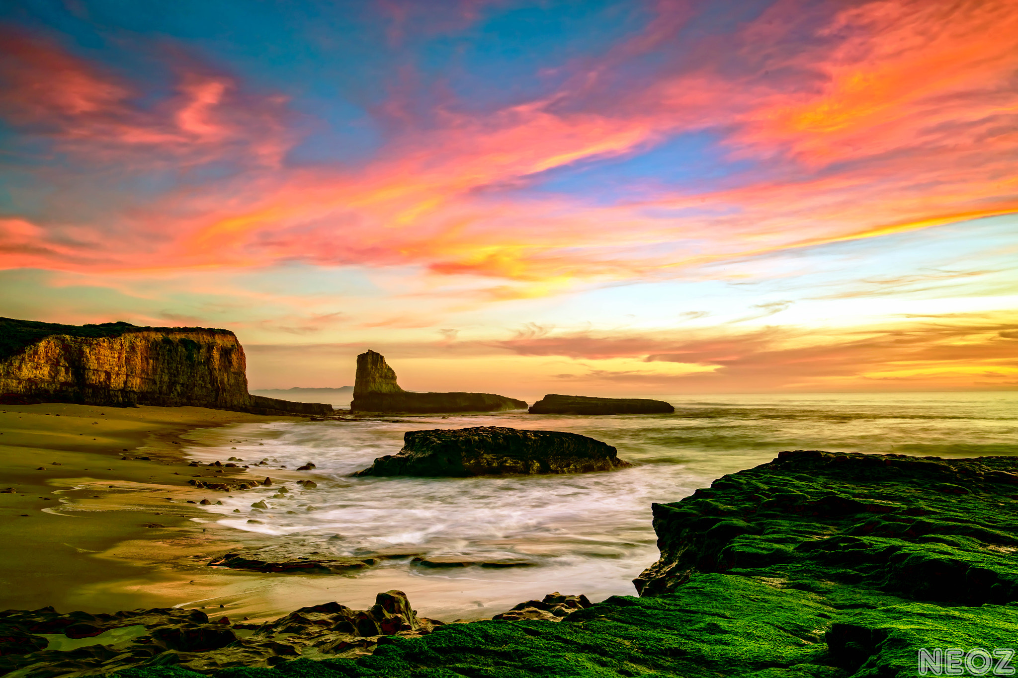 Canon EF 16-35mm F4L IS USM sample photo. Four miles beach sunset photography