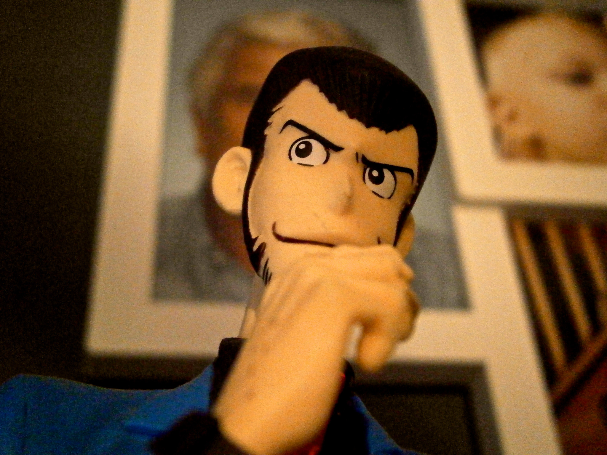 Olympus VG130,D710 sample photo. Lupin the 3rd face shot photography