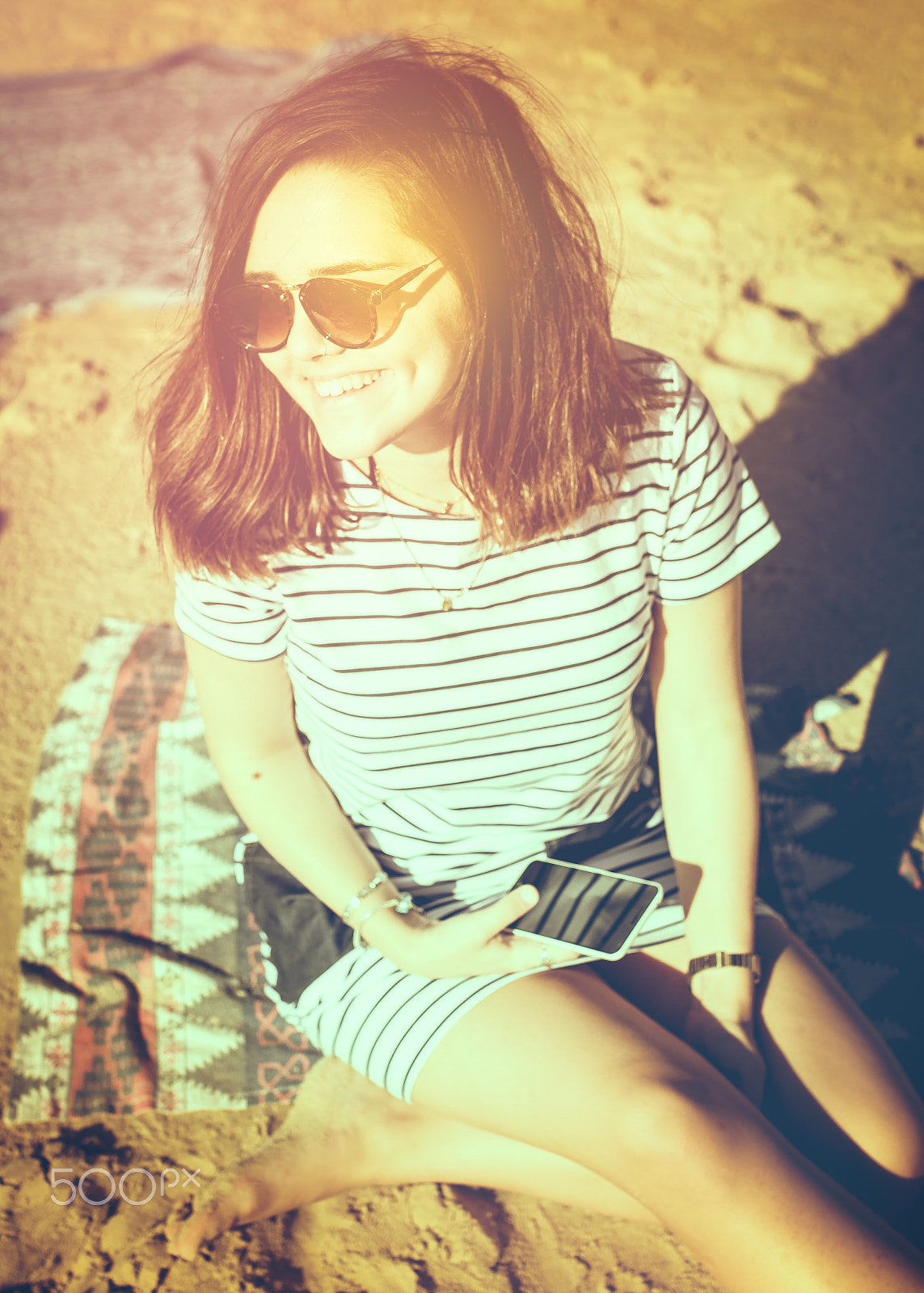 Sigma 35mm F1.4 DG HSM Art sample photo. Girl at sunny beach photography