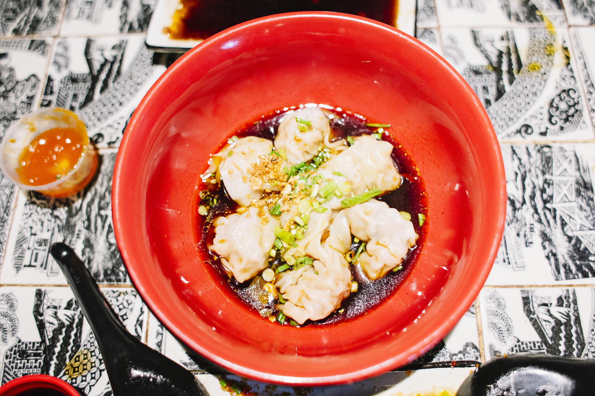 Canon EF 28mm F1.8 USM sample photo. Vinegar wonton | chinese dimsum photography
