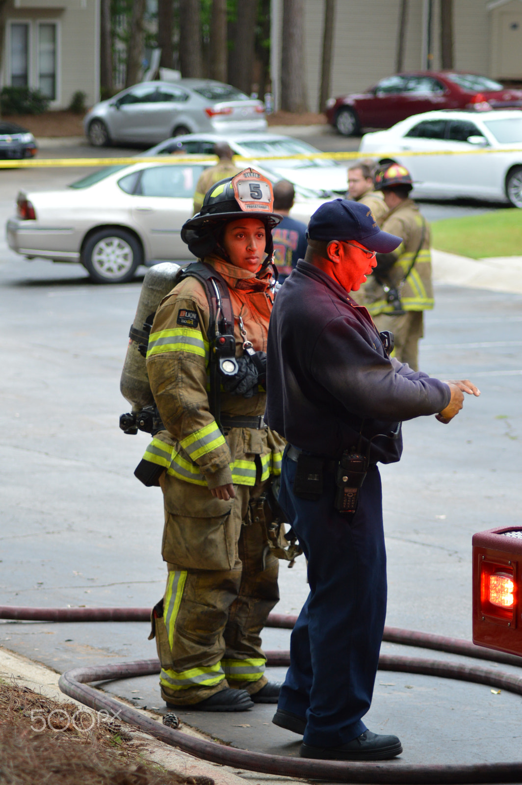 Nikon AF Nikkor 70-300mm F4-5.6G sample photo. Female firefighter photography