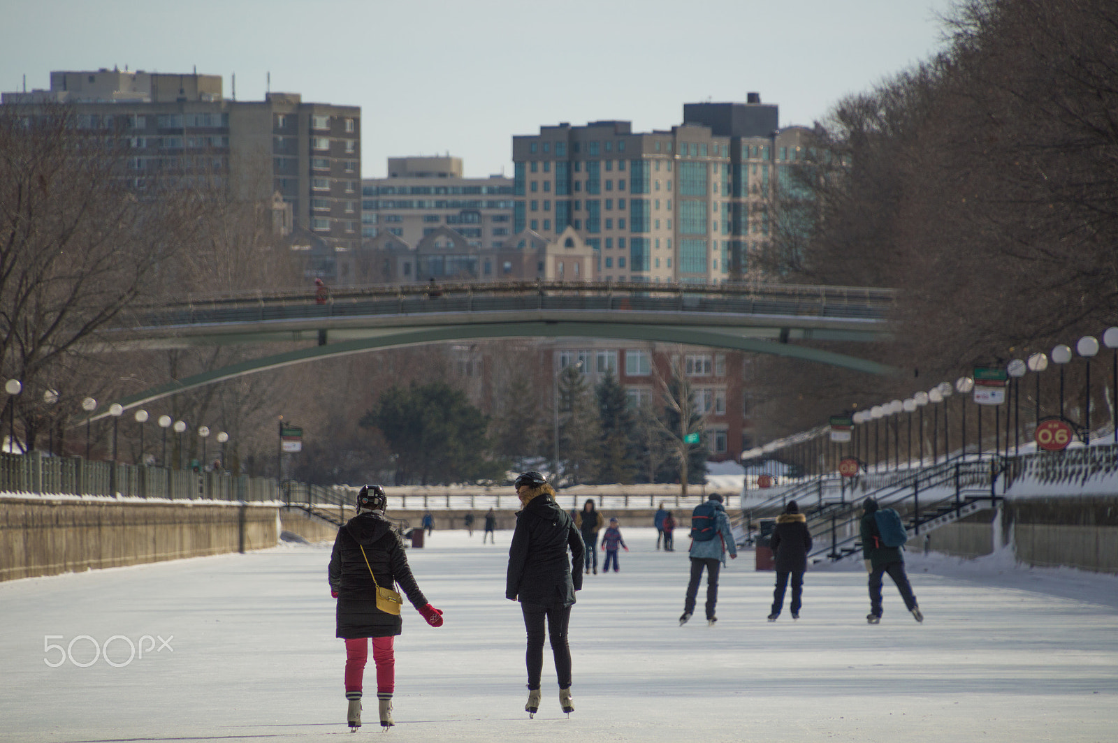 Nikon D3200 sample photo. Ice skating on the frozen rideau canal ottawa winterlude photography