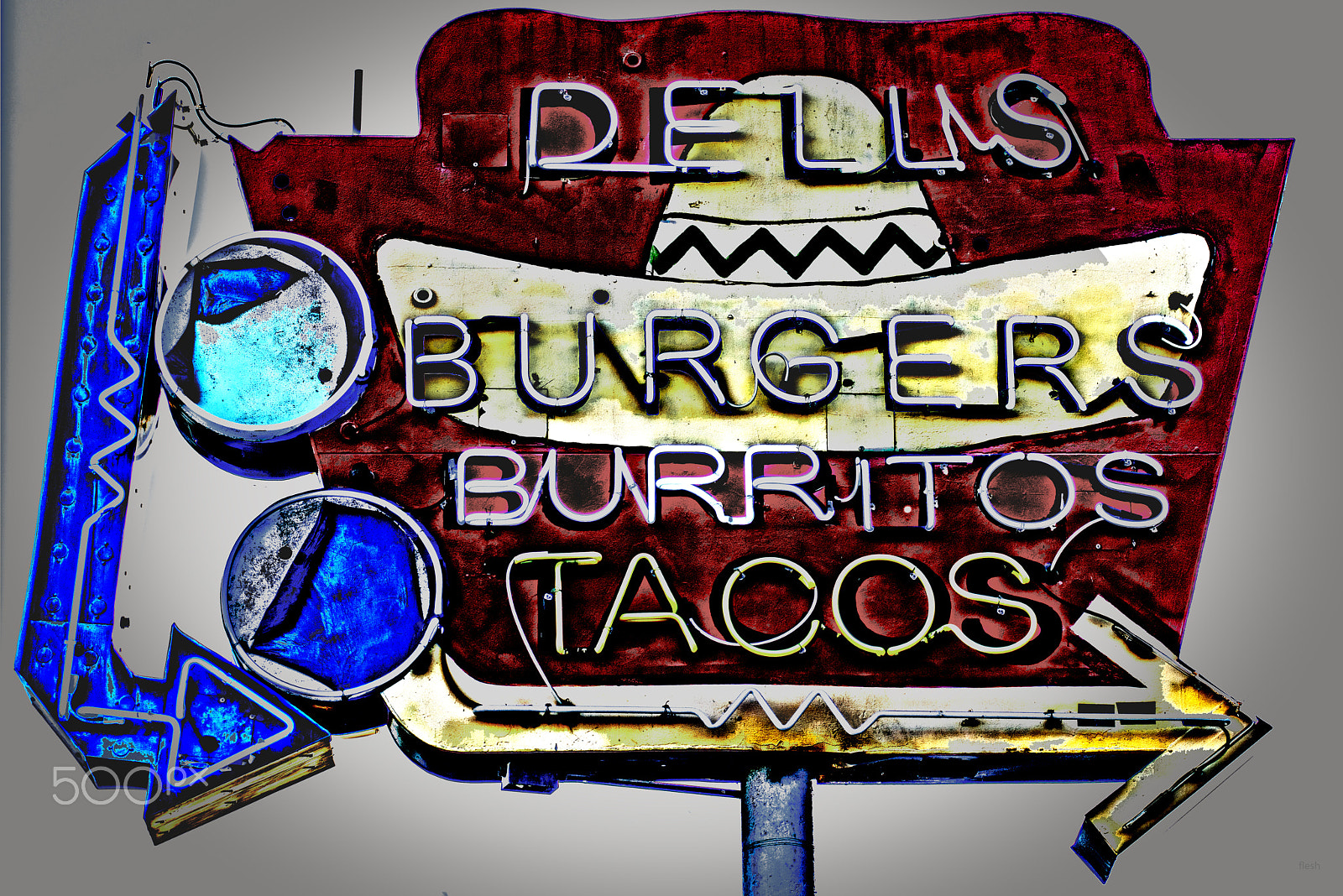 Nikon AF-Nikkor 80-200mm F2.8D ED sample photo. Dells burgers burritos tacos photography