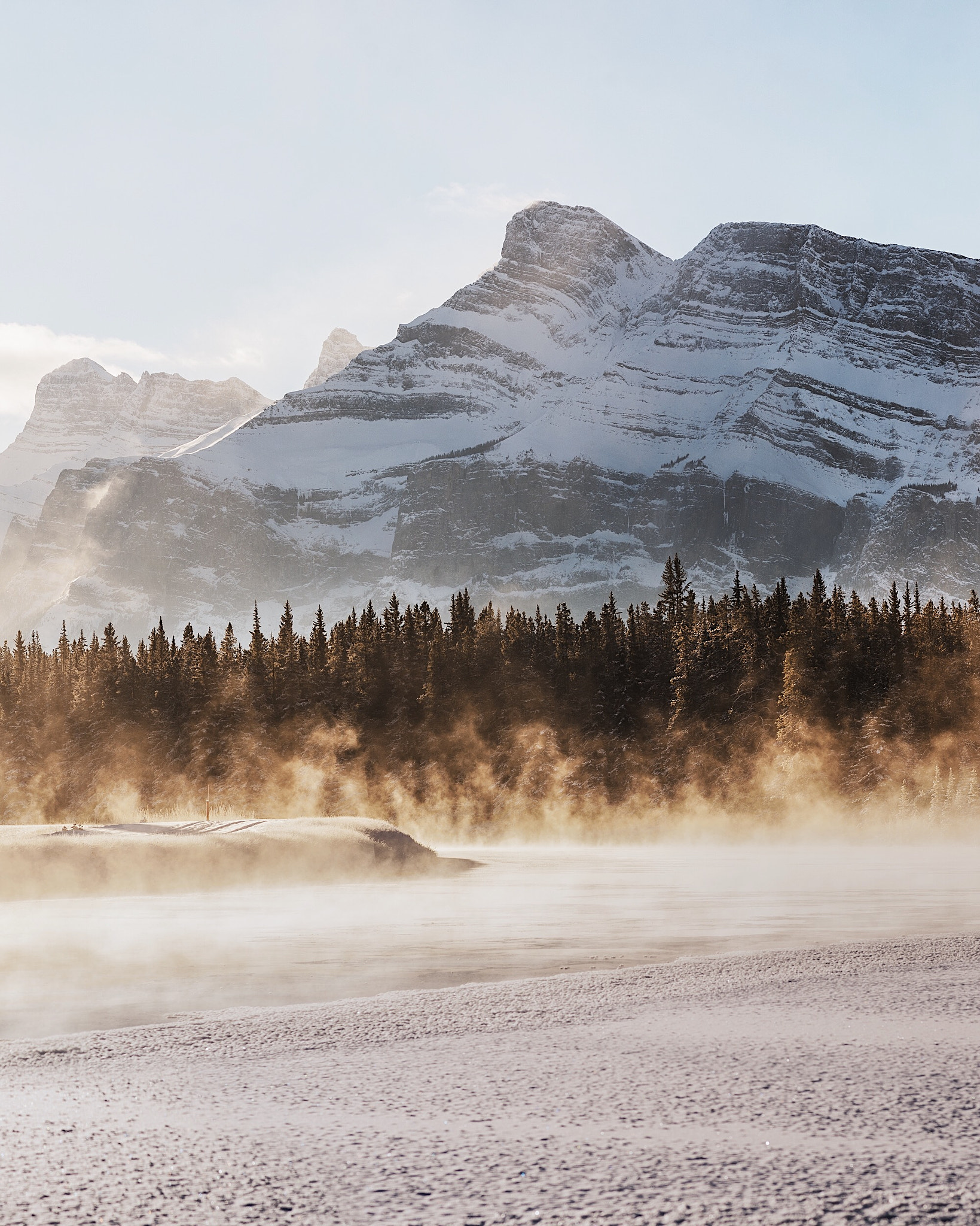 Nikon D4 + Nikon AF-S Nikkor 85mm F1.8G sample photo. Above johnson lake. mt rundle. banff. alberta. photography