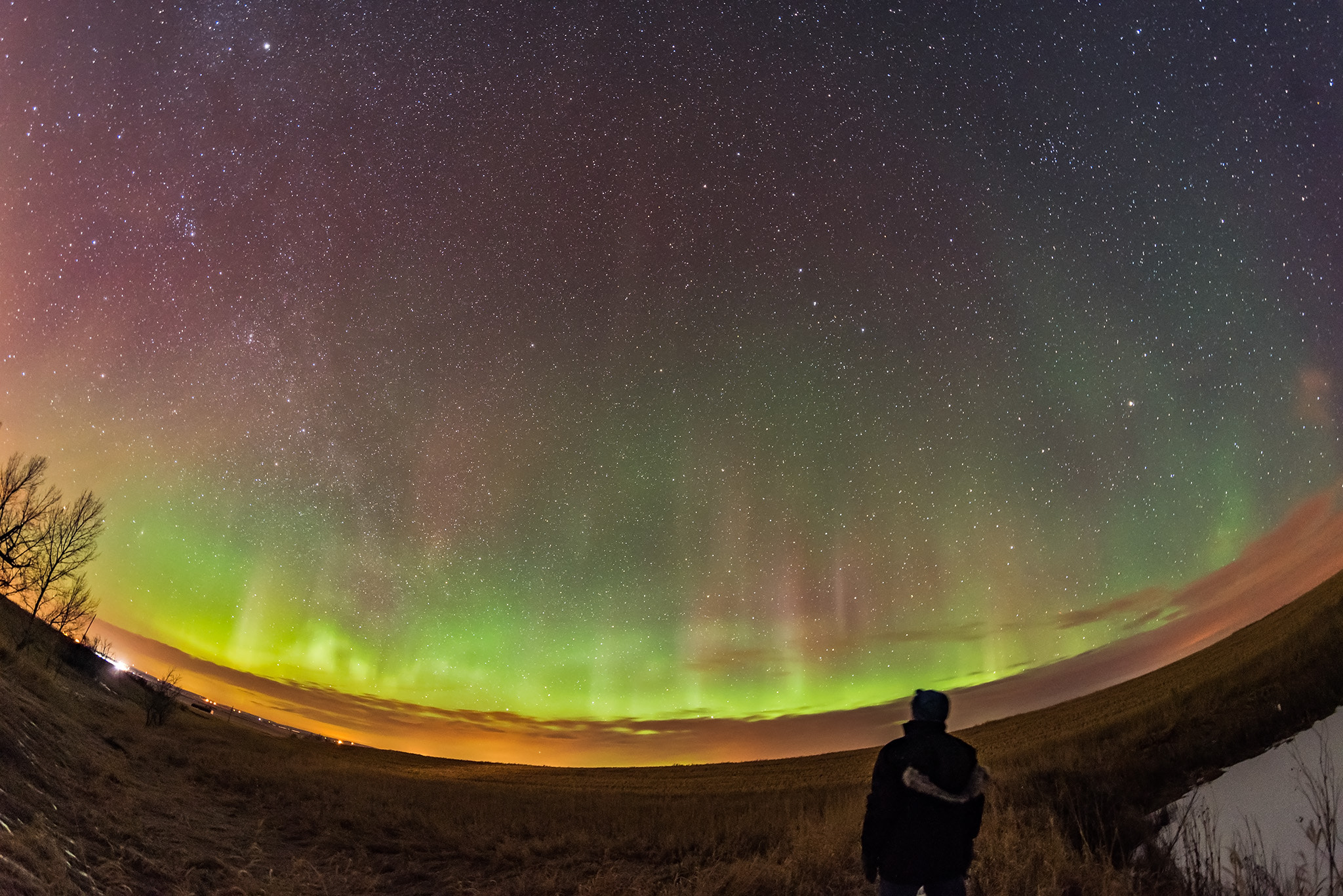 Nikon D750 + Samyang 12mm F2.8 ED AS NCS Fisheye sample photo. Aurora selfie photography