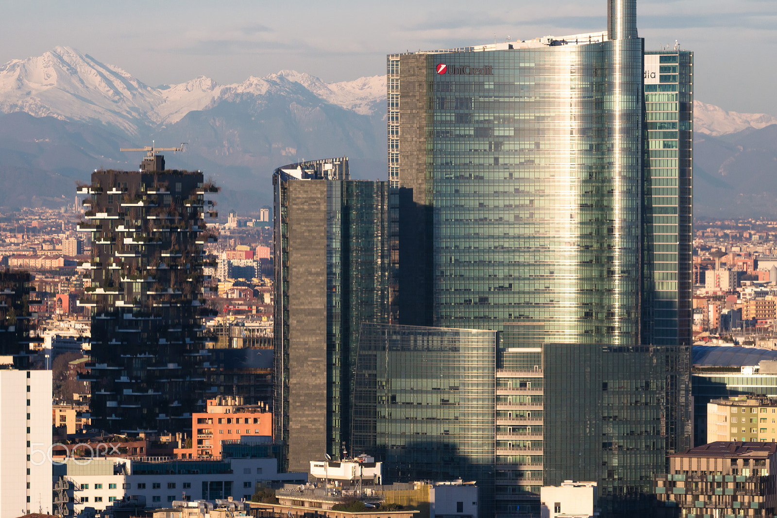 Canon EOS 70D + Canon EF 70-200mm F4L USM sample photo. Unicredit tower & bosco verticale [milano,it] photography