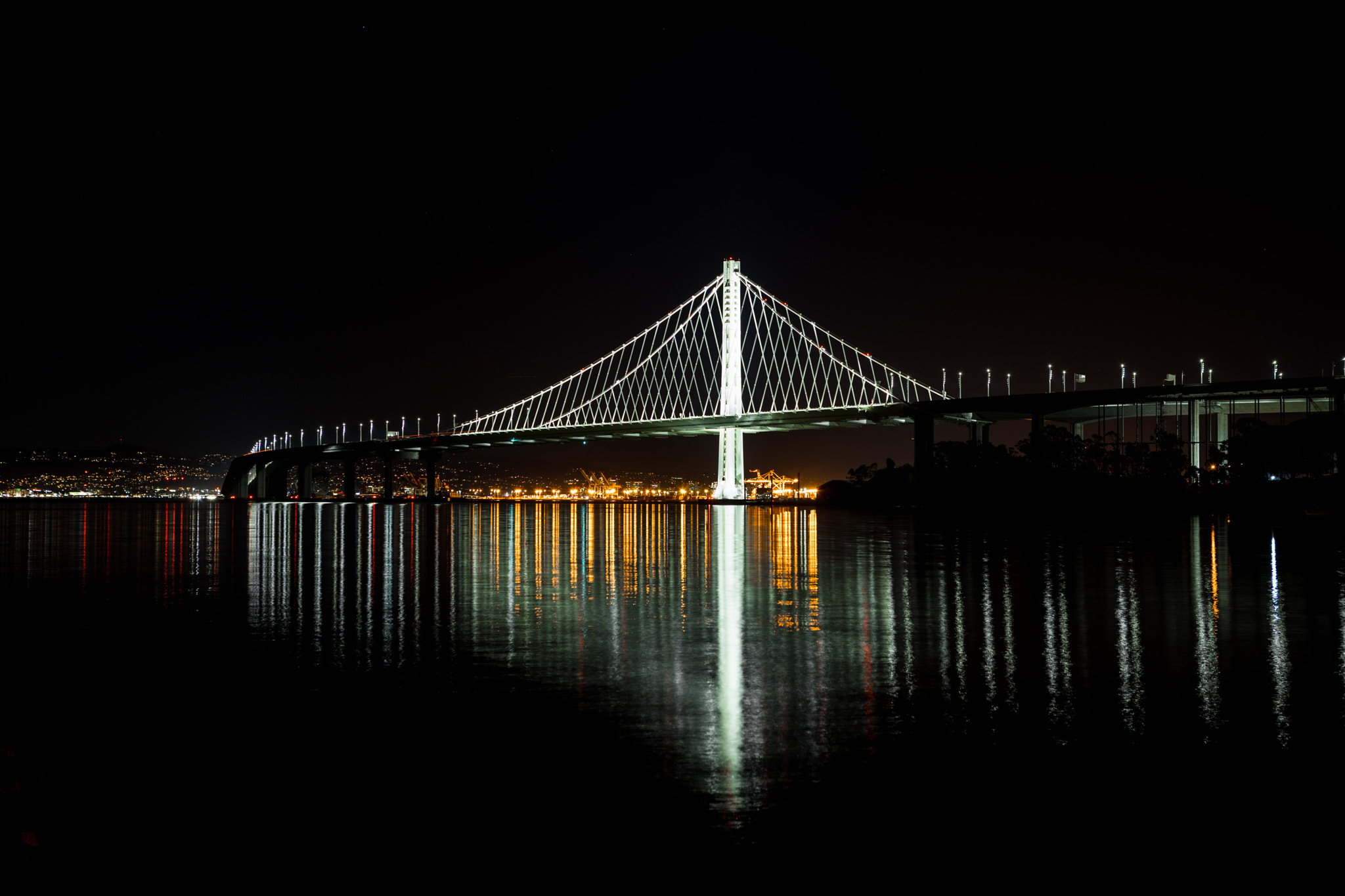 Sony a7 II + Canon EF 24-70mm F2.8L USM sample photo. Oakland's bay bridge photography