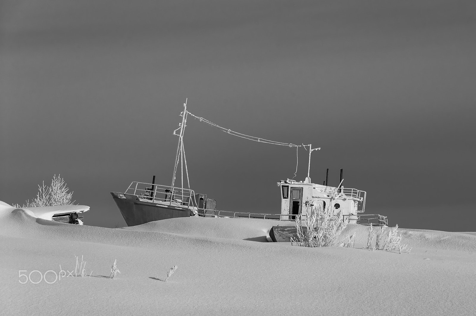 Nikon AF Nikkor 24-85mm F2.8-4D IF sample photo. Ship in snow to captivity photography