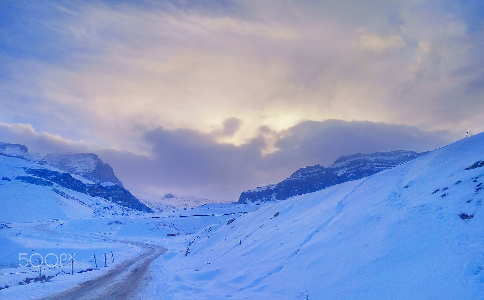 Xiaomi HM Note 2 sample photo. The road to the frozen waterfalls on mount shahdag.azerbaijan photography