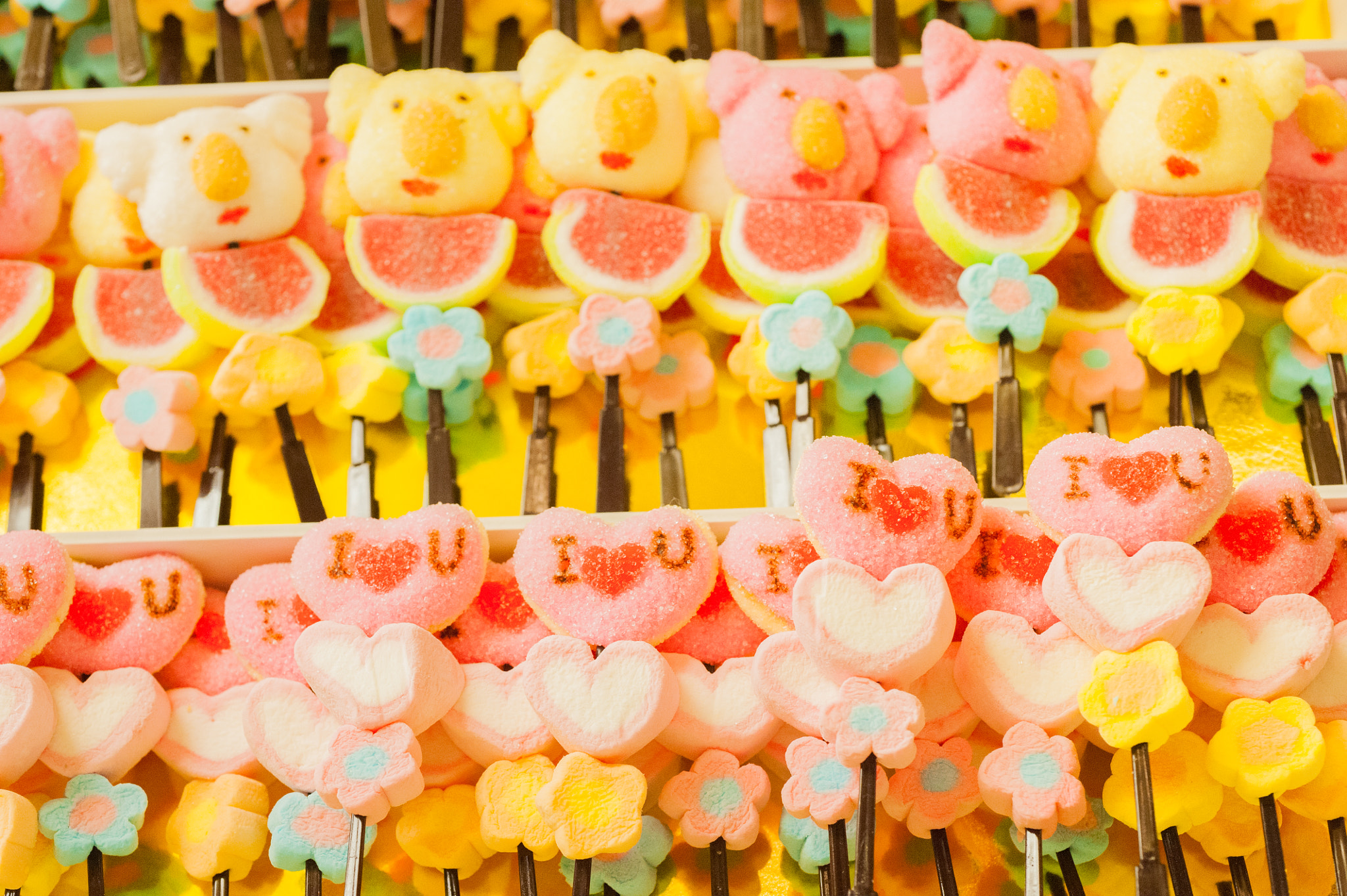 Nikon D700 + AF Micro-Nikkor 55mm f/2.8 sample photo. Colorful jelly stick fondue indy. photography