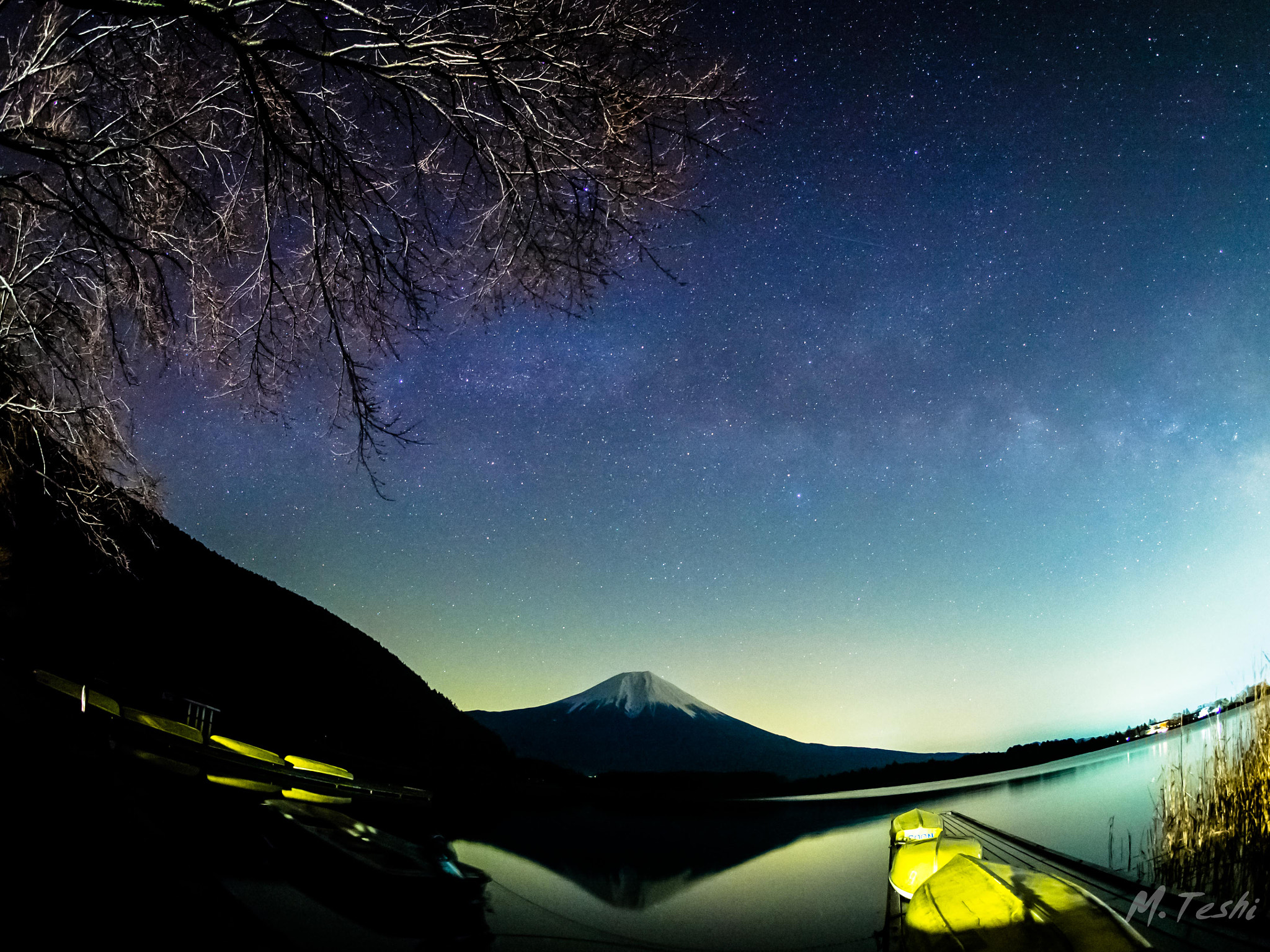OLYMPUS M.8mm F1.8 sample photo. Mt.fuji and the milky way at early morning(未明の富士と天の川) photography