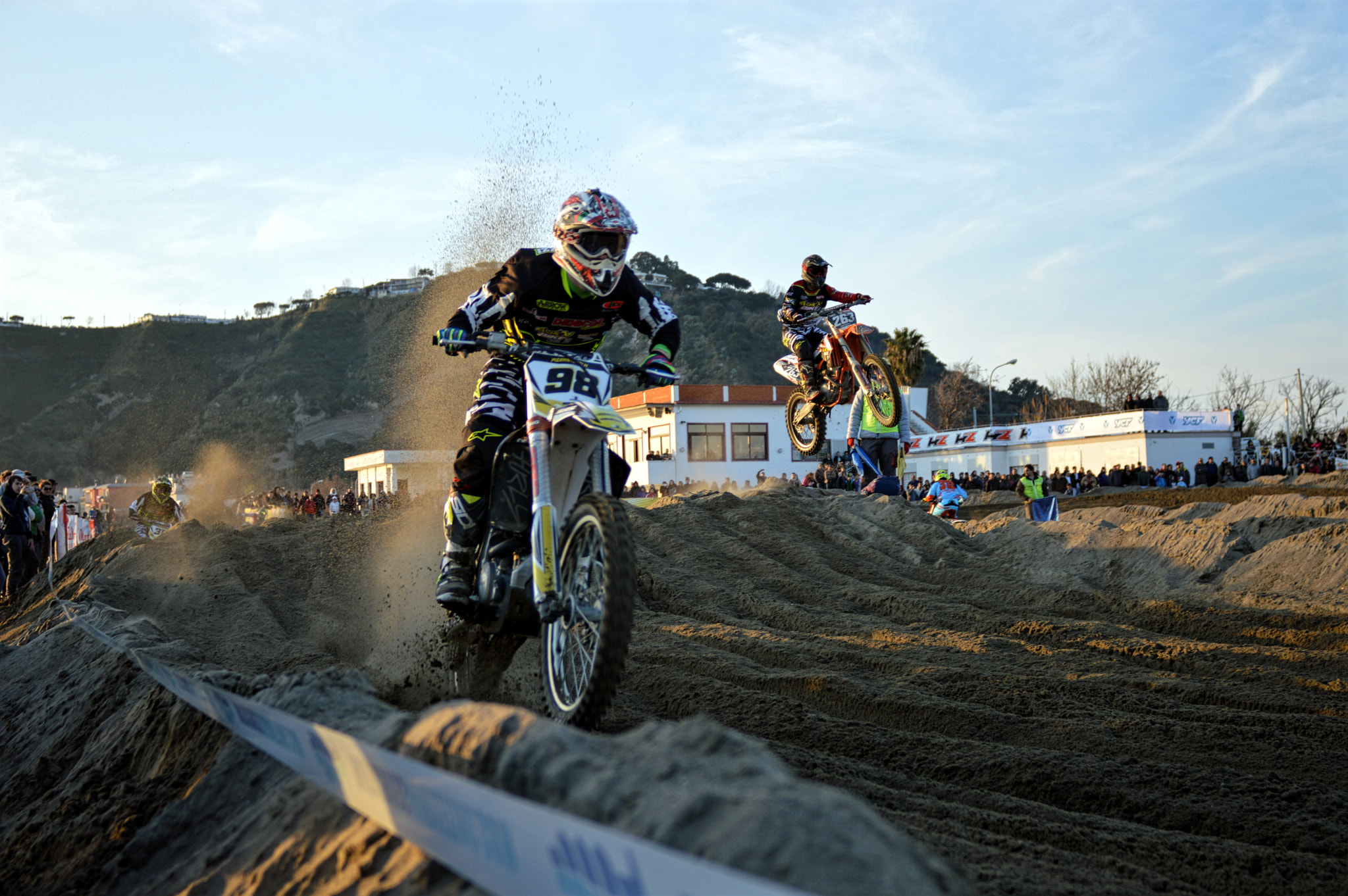 Nikon D3200 + Nikon AF Nikkor 28mm F2.8D sample photo. Motocross race photography