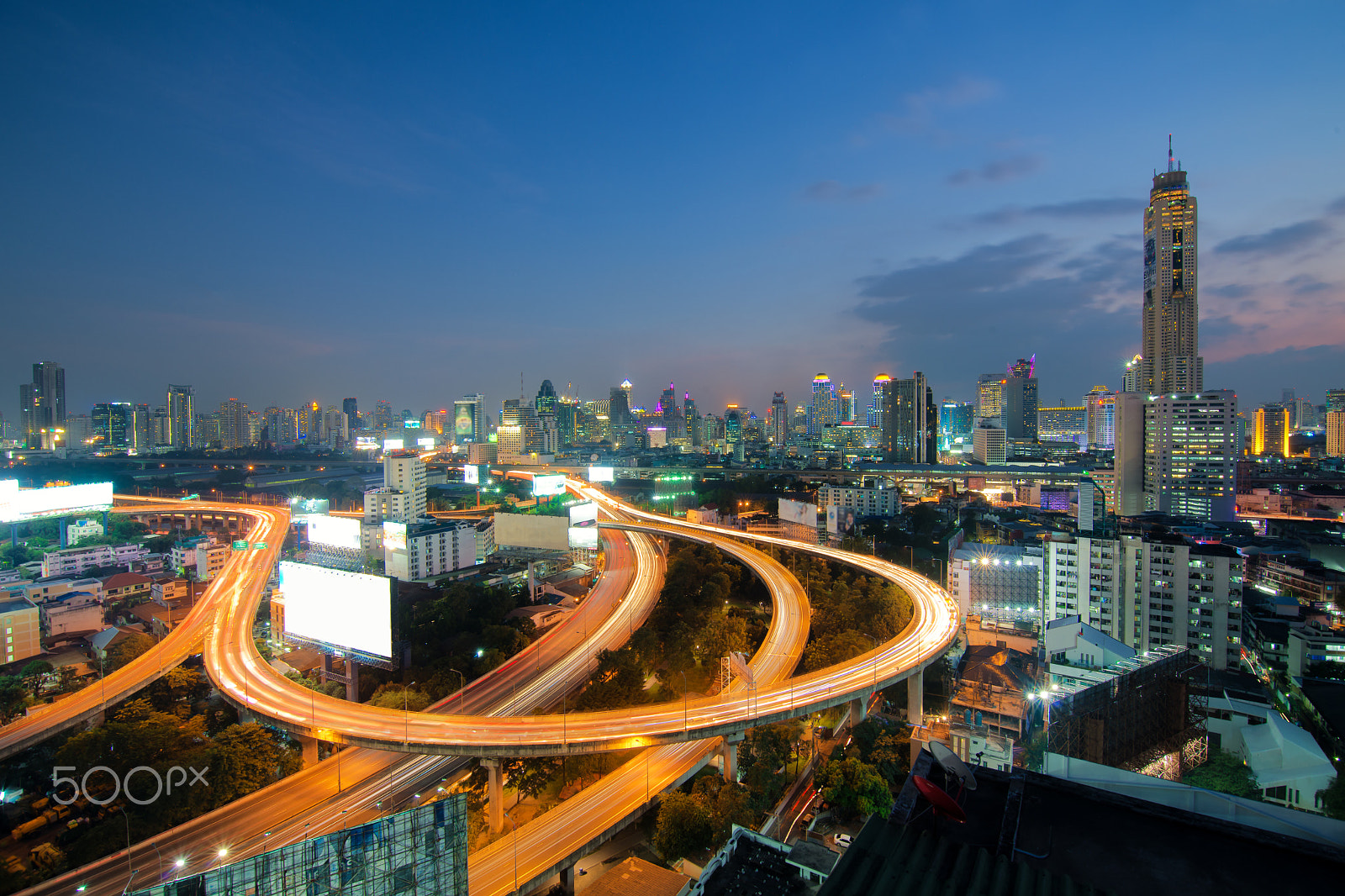 Nikon D800 sample photo. Bangkok expressway and highway top view in bangkok, thailand photography