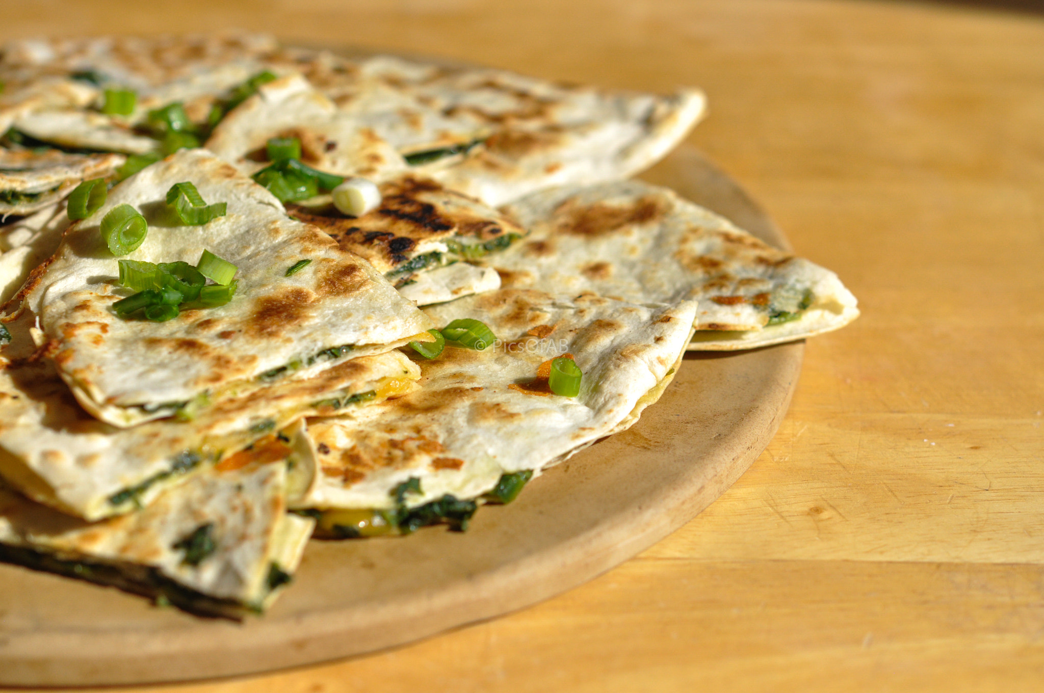 Nikon D90 + Nikon AF-S Micro-Nikkor 60mm F2.8G ED sample photo. Spinach cheese quesadilla photography