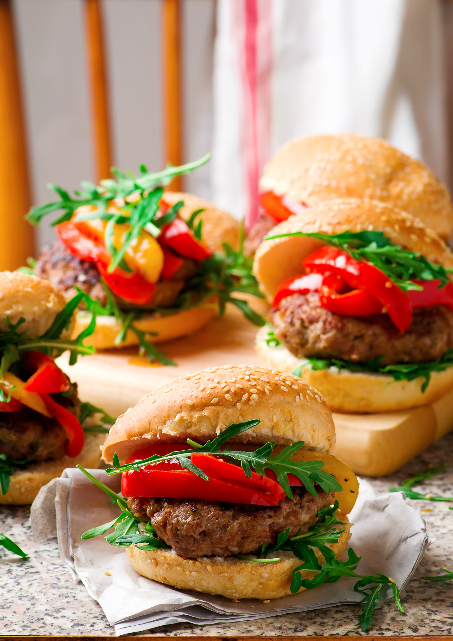 Nikon AF-S Micro-Nikkor 105mm F2.8G IF-ED VR sample photo. Veal burger with goat cheese and pepper photography