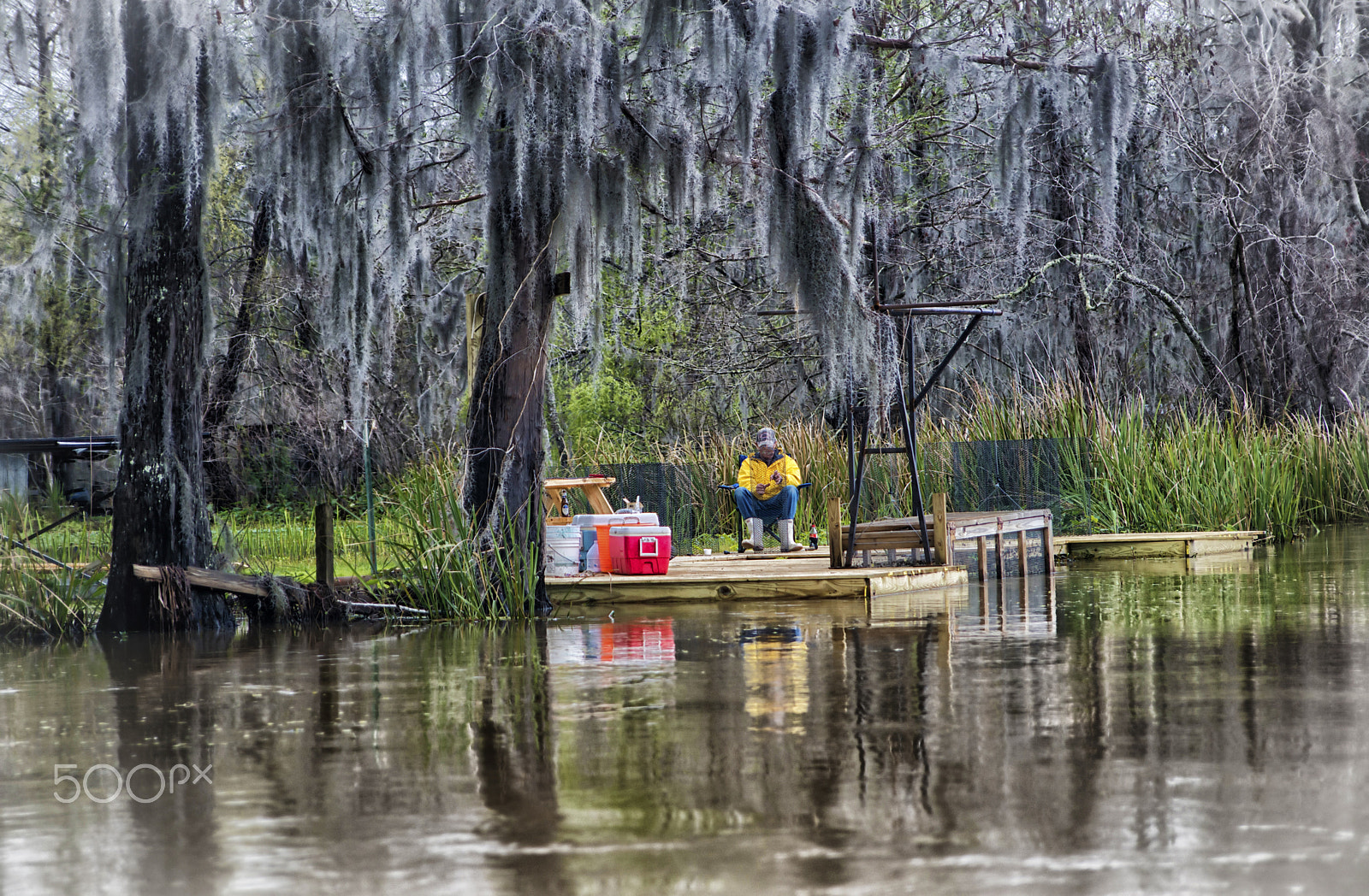 AF Zoom-Nikkor 35-105mm f/3.5-4.5D sample photo. Fishing at the louisiana bayou photography