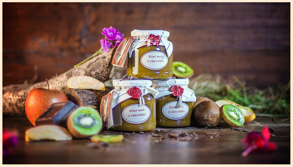 Nikon D700 sample photo. Confettura di kiwi mele e cioccolato photography