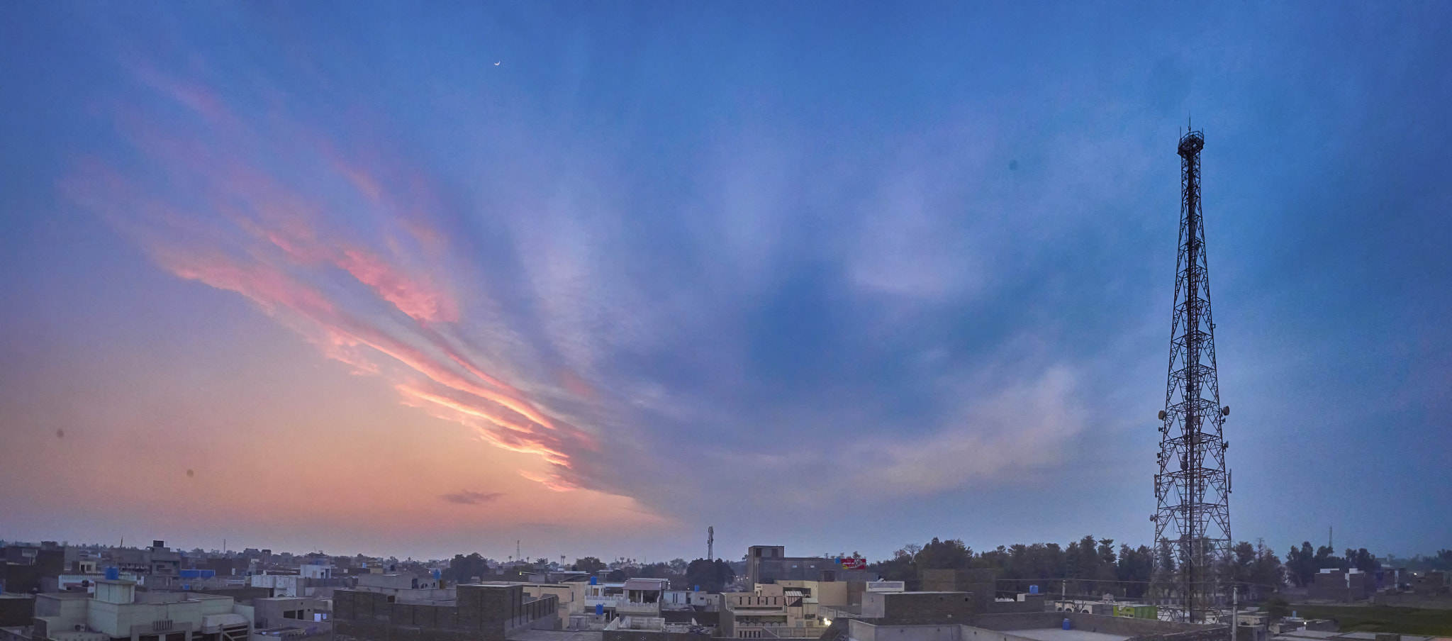 Ricoh GR sample photo. Chichawatni sunset panorama photography