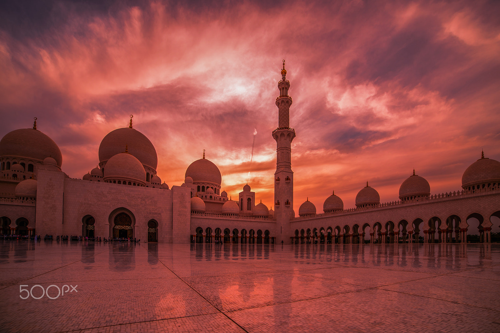 Samyang 14mm F2.8 ED AS IF UMC sample photo. Sunset over grand mosque photography