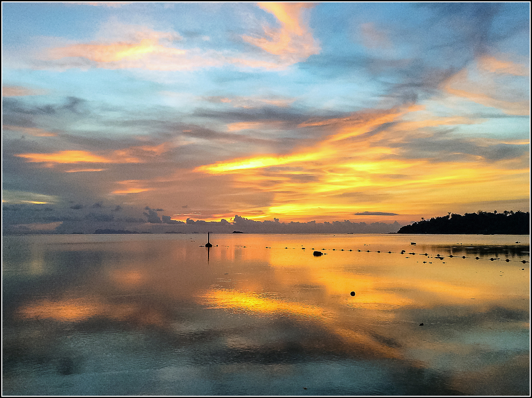 iPad Air back camera 3.3mm f/2.4 sample photo. Koh phangan sunset photography