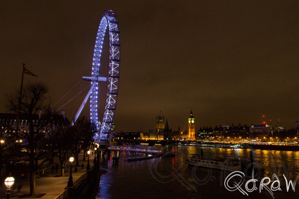 Sony SLT-A58 + Sigma 18-200mm F3.5-6.3 DC sample photo. London eye photography