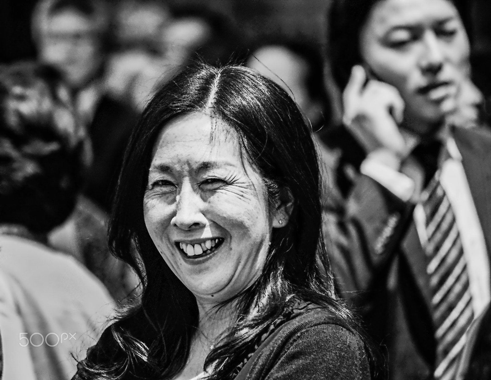 Canon EF-S 55-250mm F4-5.6 IS sample photo. Woman smiling photography