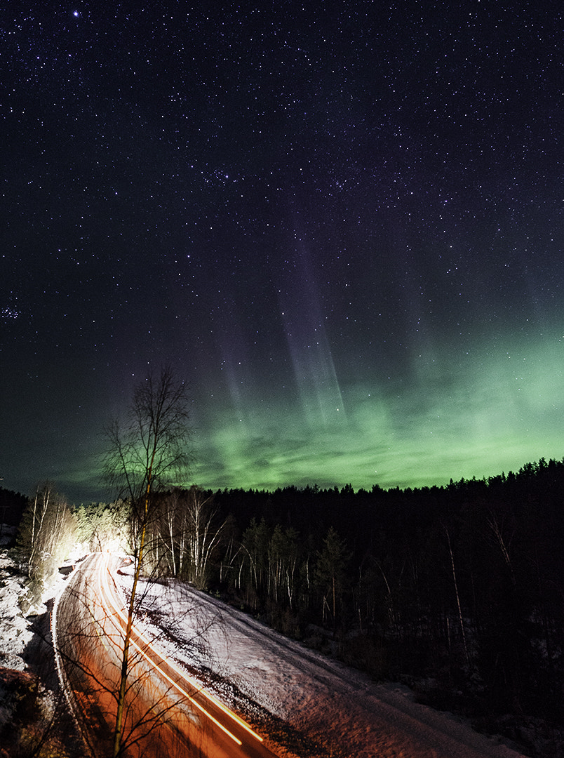 Canon EOS 5D Mark II + Sigma 20mm F1.4 DG HSM Art sample photo. Aurora borealis over telemark photography