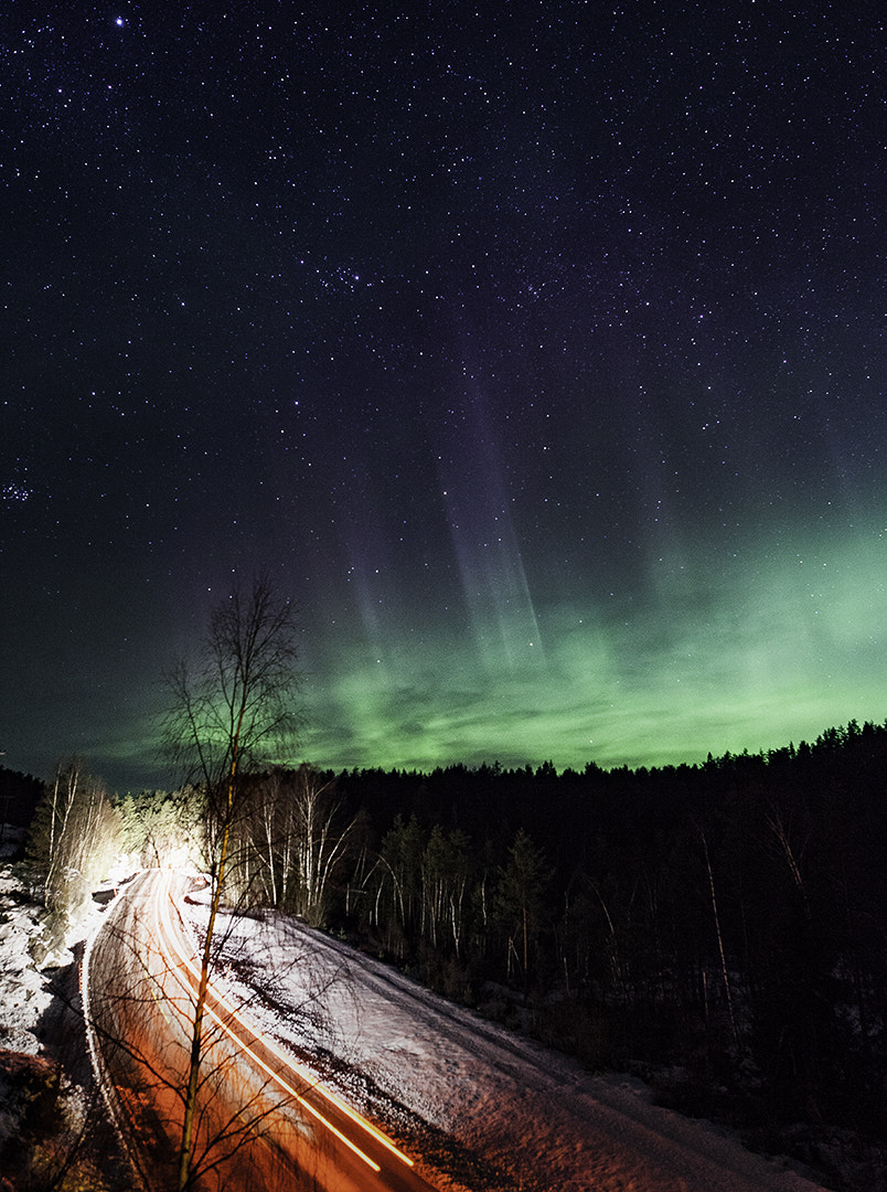 Sigma 20mm F1.4 DG HSM Art sample photo. Aurora borealis over telemark photography