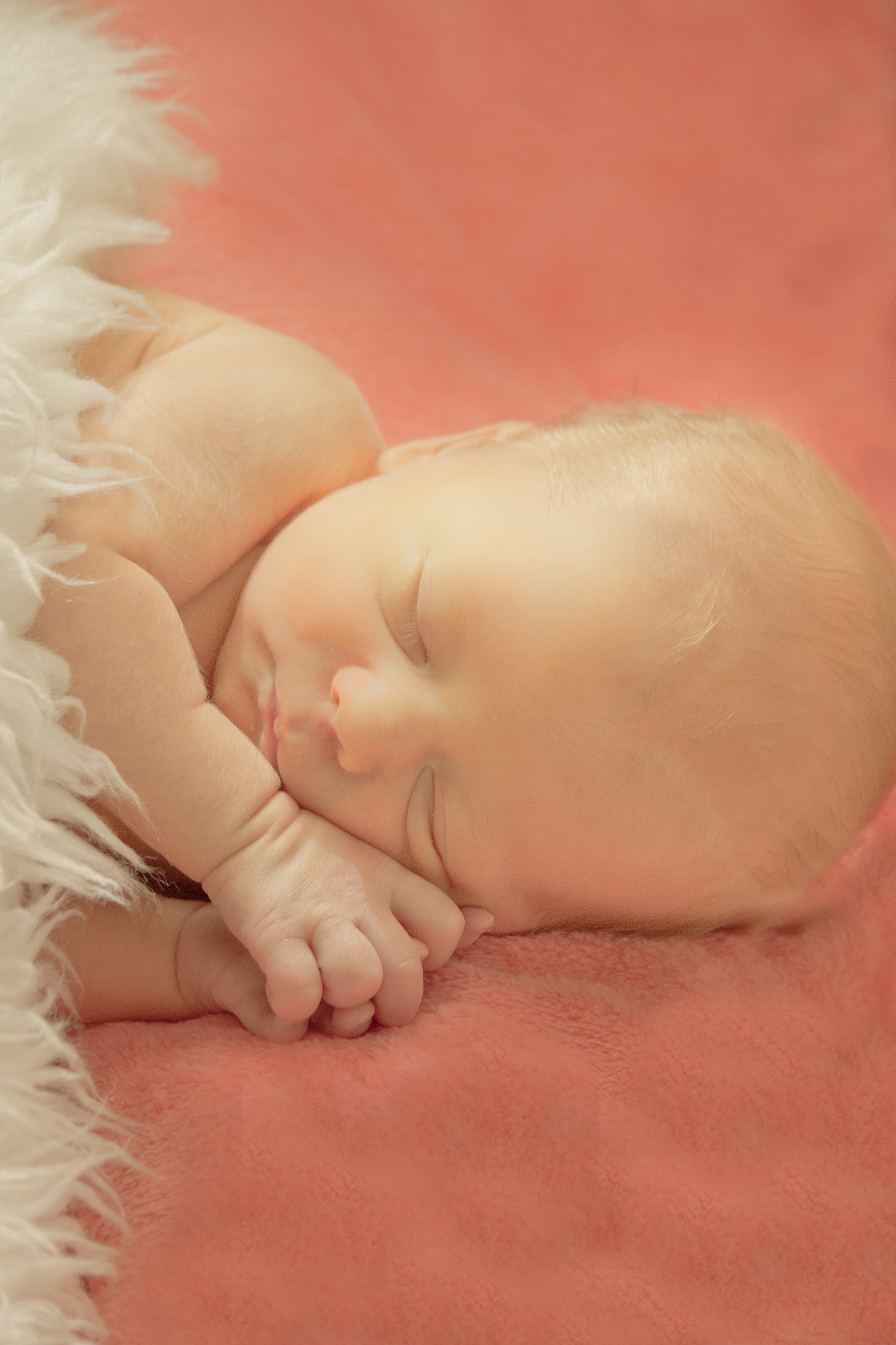 Canon EF-S 55-250mm F4-5.6 IS sample photo. Sleeping newborn photography