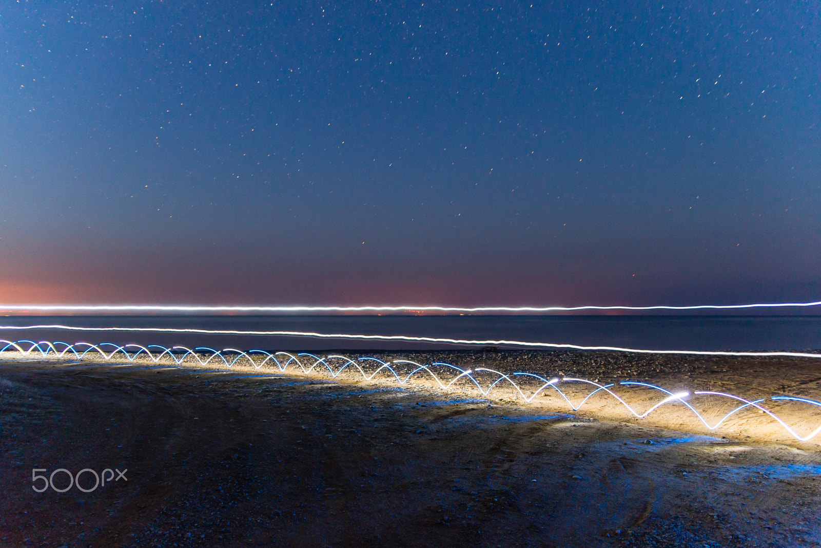 Sigma 17-50mm F2.8 EX DC OS HSM sample photo. Samothraki light trails blue photography