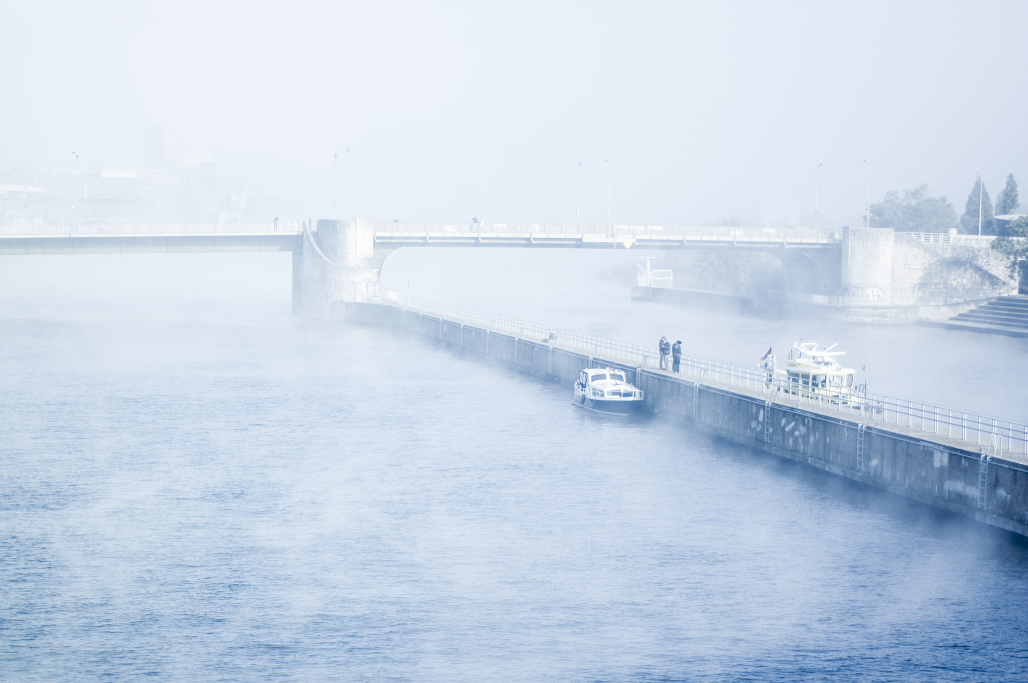 Nikon D50 sample photo. Bridge in the fog photography