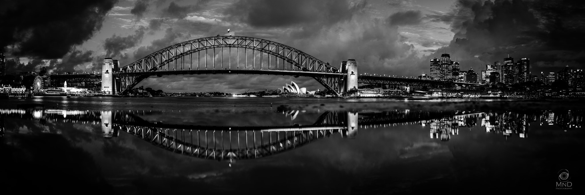 Pentax smc D FA 645 55mm F2.8 AL (IF) SDM AW sample photo. Sydney reflection black & white photography