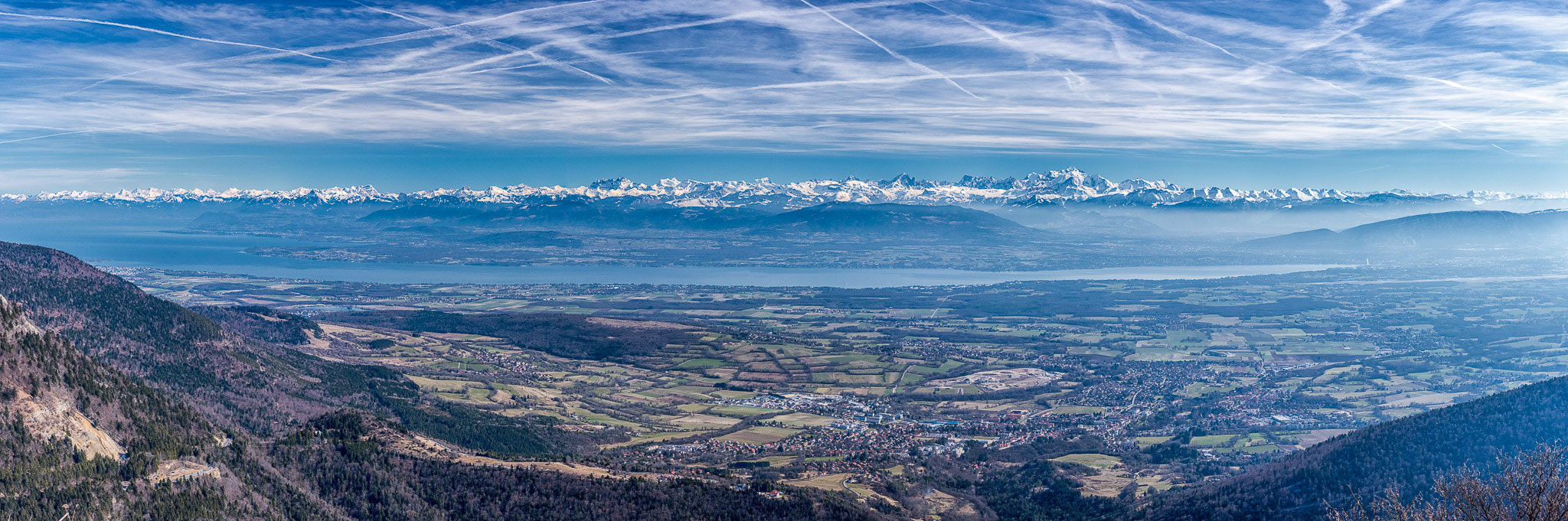 Nikon D810 sample photo. Panorama of lake geneva and mont blanc. photography