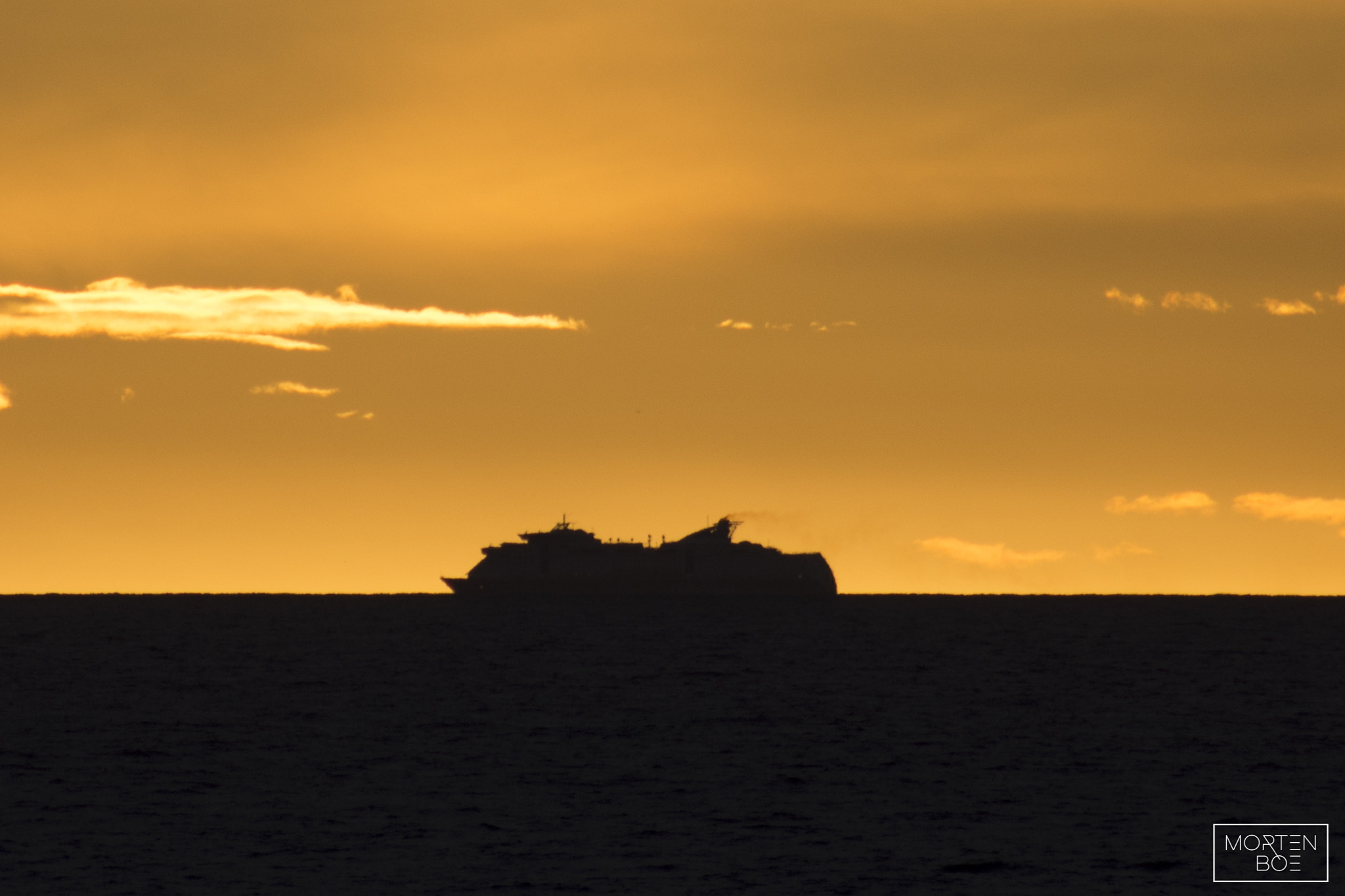 Sigma 70-300mm F4-5.6 APO DG Macro sample photo. A nice silhouette of the cruise ship m/s color fantasy departing norway on 01/03/17 photography