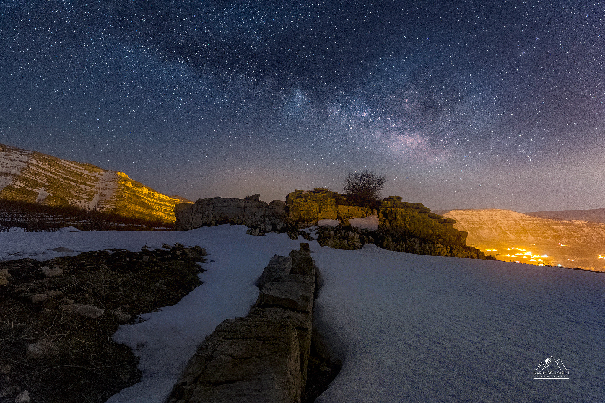 Canon EOS 6D + Canon EF 300mm f/2.8L sample photo. My milky way over the snow photography