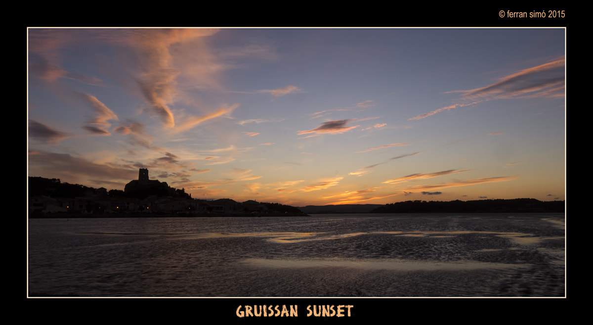 Canon EOS 60D + Tamron 18-270mm F3.5-6.3 Di II VC PZD sample photo. Gruissan sunset photography