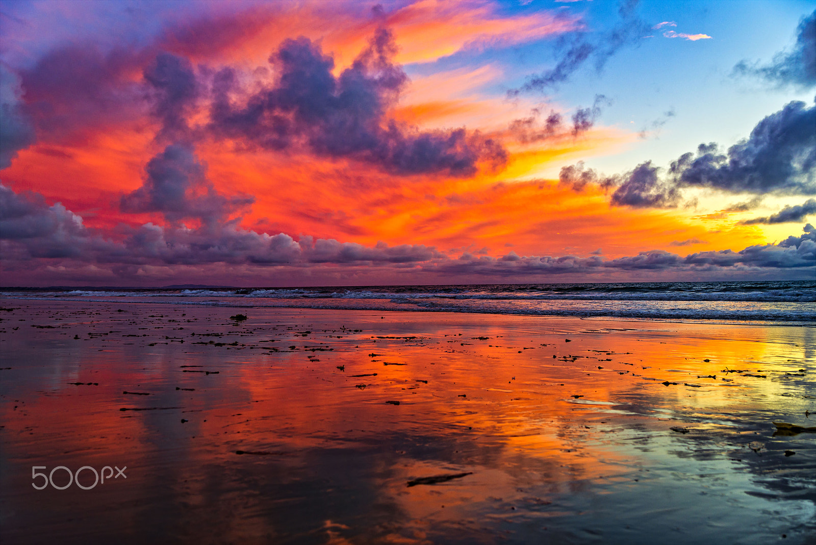Nikon D600 + Tamron AF 28-75mm F2.8 XR Di LD Aspherical (IF) sample photo. Glowing sky in oceanside photography