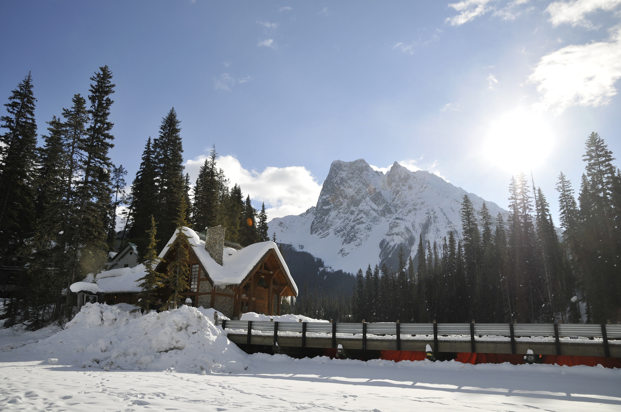 Nikon D300 sample photo. Emerald lake in winter time photography