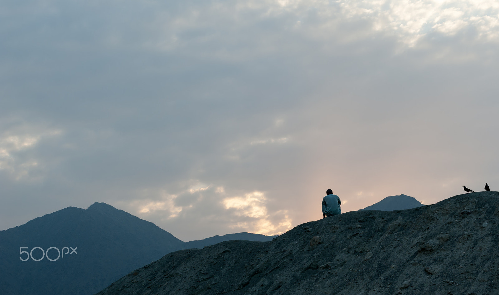 Nikon D700 sample photo. Contemplation  of a sunset in a mountains photography